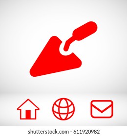 Trowel icon stock vector illustration