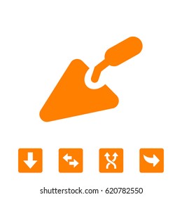 Trowel icon stock vector illustration