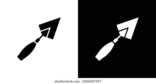 Trowel icon Thin line illustration set