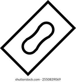 Icono de la paleta. Diseño de estilo lineal delgado aislado sobre fondo blanco