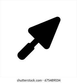 Trowel icon in trendy flat style isolated on background. Trowel icon page symbol for your web site design Trowel icon logo, app, UI. Trowel icon Vector illustration, EPS10.