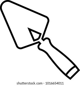 Trowel Icon, Trowel Vector Art Illustration
