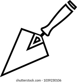 Trowel Icon, Trowel Vector Art Illustration
