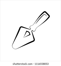 Trowel Icon, Trowel Vector Art Illustration