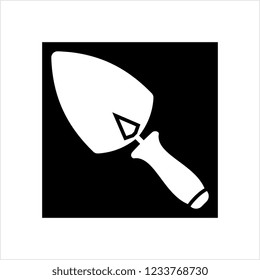 Trowel Icon, Trowel Vector Art Illustration