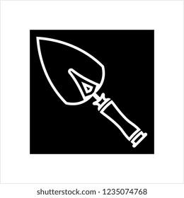 Trowel Icon, Trowel Vector Art Illustration