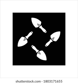 Trowel Icon, Trowel Vector Art Illustration