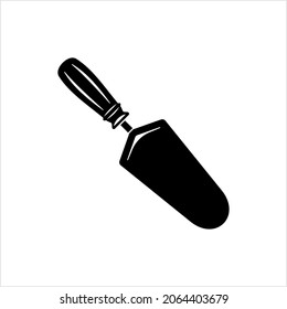 Trowel Icon, Trowel Vector Art Illustration