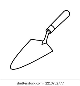 Icono de Trowel. Ilustración de concepto vectorial para el diseño. ilustración vectorial sobre fondo blanco.