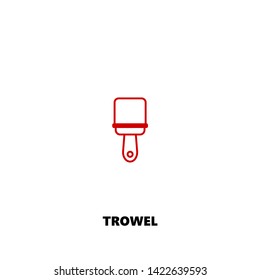 trowel icon. trowel vector design. sign design. red color