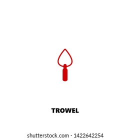 trowel icon. trowel vector design. sign design. red color