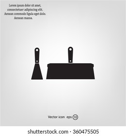 trowel icon, vector illustration. 
