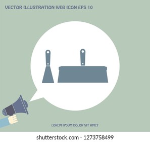 trowel icon, vector illustration. Flat design style