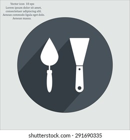 trowel icon, vector illustration. Flat design style