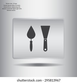 trowel icon, vector illustration. Flat design style