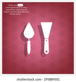 trowel icon, vector illustration. Flat design style