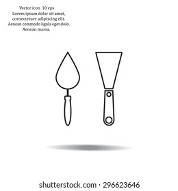 trowel icon, vector illustration. Flat design style