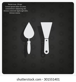 trowel icon, vector illustration. Flat design style