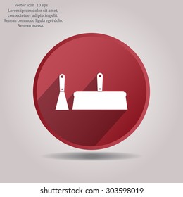 trowel icon, vector illustration. Flat design style