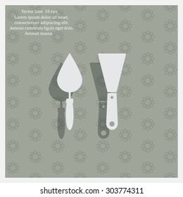 trowel icon, vector illustration. Flat design style