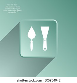 trowel icon, vector illustration. Flat design style