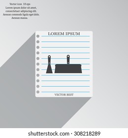 trowel icon, vector illustration. Flat design style