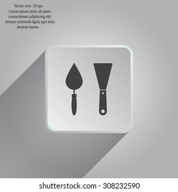 trowel icon, vector illustration. Flat design style
