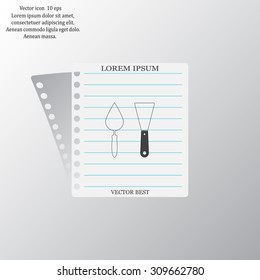 trowel icon, vector illustration. Flat design style
