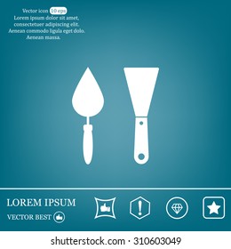 trowel icon, vector illustration. Flat design style