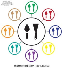 trowel icon, vector illustration. Flat design style