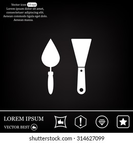 trowel icon, vector illustration. Flat design style