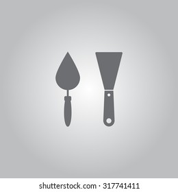 trowel icon, vector illustration. Flat design style