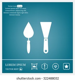 trowel icon, vector illustration. Flat design style