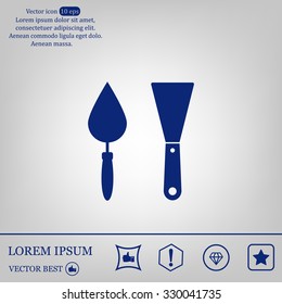 trowel icon, vector illustration. Flat design style