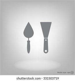 trowel icon, vector illustration. Flat design style