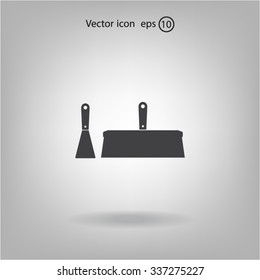 trowel icon, vector illustration. Flat design style