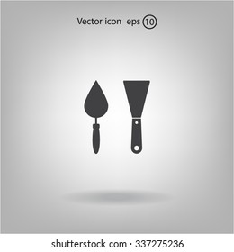 trowel icon, vector illustration. Flat design style