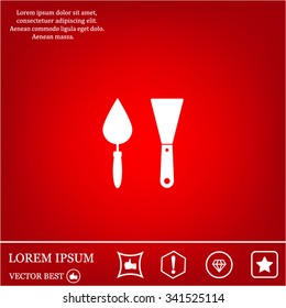 trowel icon, vector illustration. Flat design style