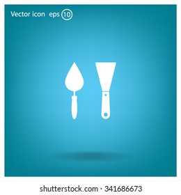 trowel icon, vector illustration. Flat design style