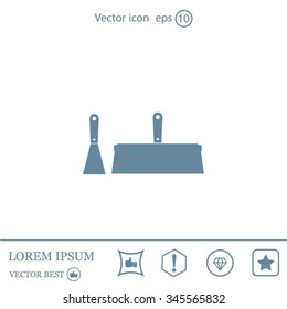Trowel icon, vector illustration. Flat design style