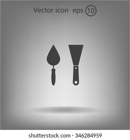 trowel icon, vector illustration. Flat design style