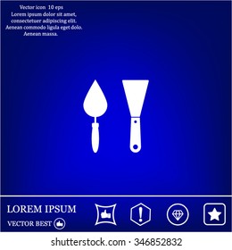 trowel icon, vector illustration. Flat design style