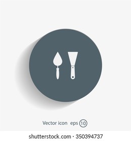 trowel icon, vector illustration. Flat design style