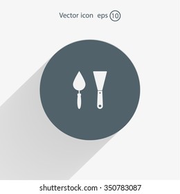 trowel icon, vector illustration. Flat design style