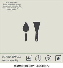 trowel icon, vector illustration. Flat design style