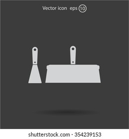 trowel icon, vector illustration. Flat design style