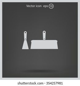 trowel icon, vector illustration. Flat design style