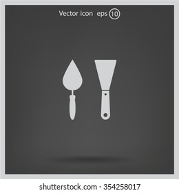 trowel icon, vector illustration. Flat design style