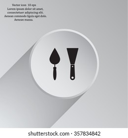 trowel icon, vector illustration. Flat design style