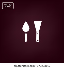 trowel icon, vector illustration. Flat design style